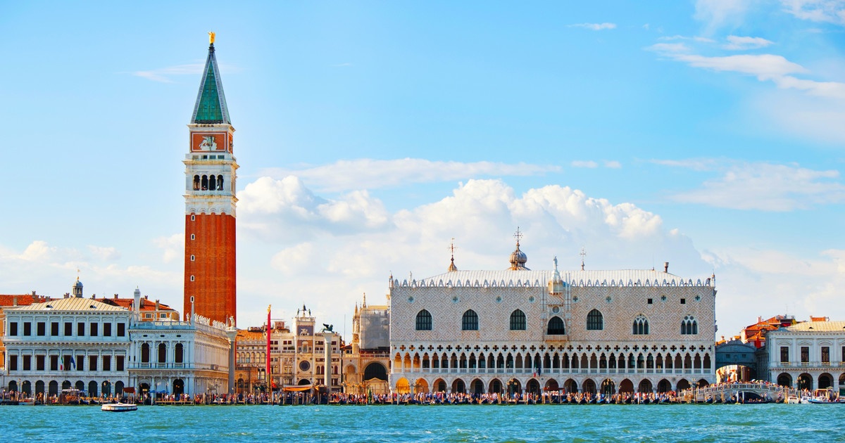 Венеция Колокольня Дворец Дожей
